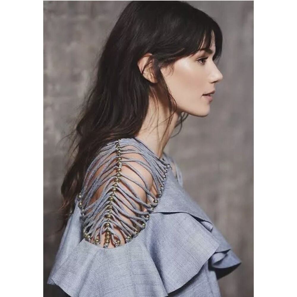 RARE $1900 Zimmermann Havoc Lattice Silk Flounce Dress Sz US 4/ Small /0 - Picture 3 of 16